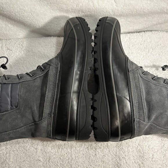 Lands End Womens Squall Boots,Size 9 1/2 B,Gray Black Mid Calf Bungee, 511644 - Picture 3 of 16